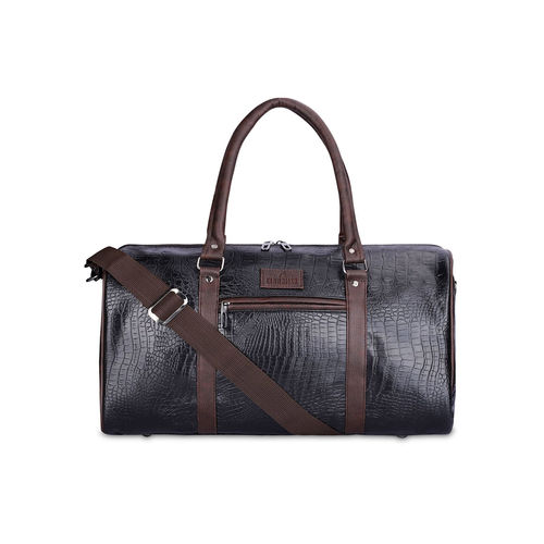 The Clownfish Unisex Expedition Series 29L Faux Leather Crocodile Finish  Travel Duffle Bag