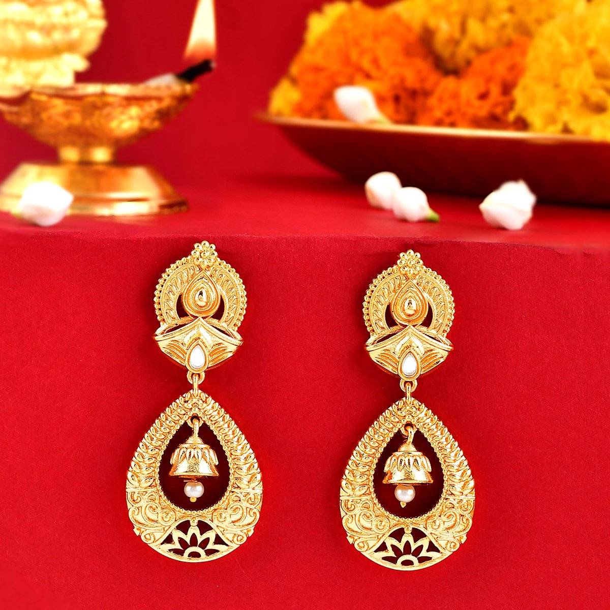 Voylla Aradhana Saudamini Long Drop Earrings