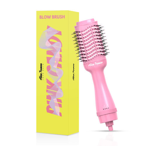 Alan Truman Blow Dryer Brush for Everyday Blowouts Blow-styling at home  White Black