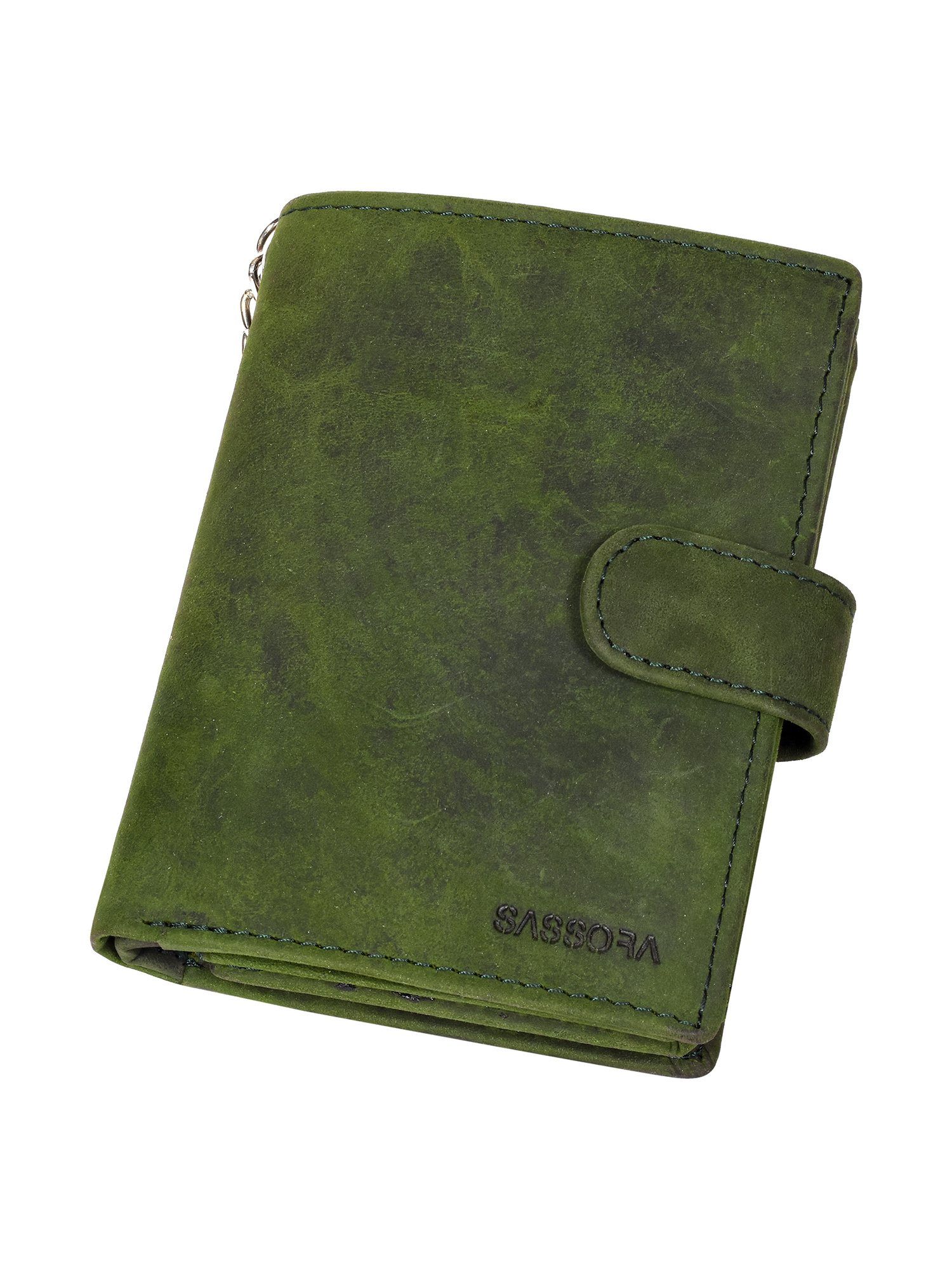 Buy Sassora Genuine Leather Rfid Blocking Biker Wallet-Green Buy Sassora Genuine Leather Rfid Blocking Biker Wallet-Green