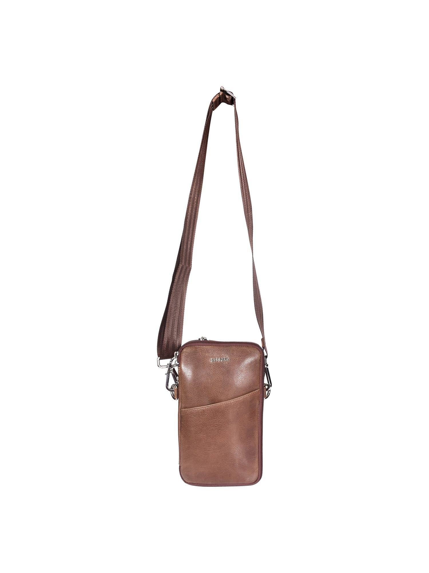 Buy Sassora Genuine Leather Crossbody Sling Bag For Men (Medium