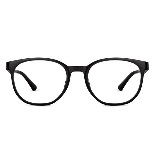 Buy Lenskart Blu Black Round Large Blue Cut Anti-Glare Zero Power