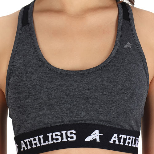 Buy Athlisis Women Black and Colour blocked Non-Wired Lightly