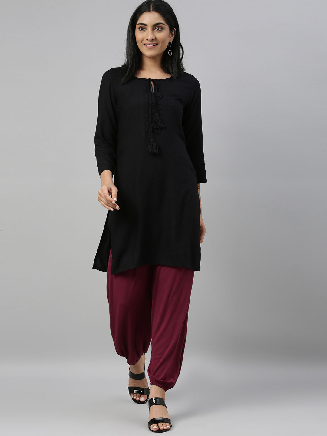Aniya Kalamkari Silk Kurta + Pants - Dark Blue | Kurta with pants,  Kalamkari kurta, Pakistani outfits