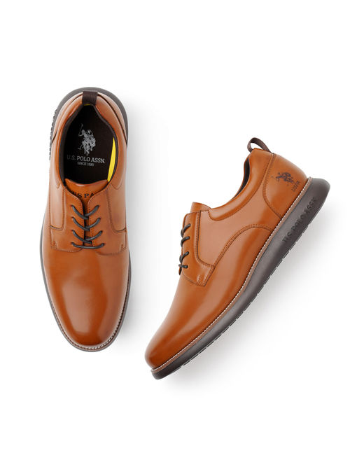 Buy POLO Men Nicolo Tan Work Casuals Lace Up Shoes Online