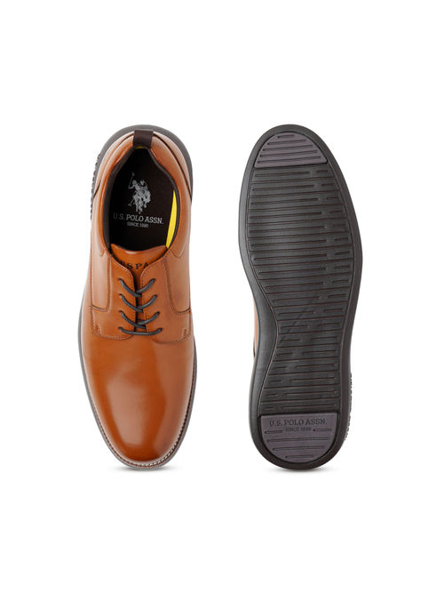 Buy POLO Men Nicolo Tan Work Casuals Lace Up Shoes Online