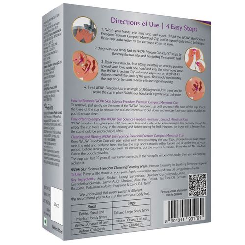 Wow Freedom Reusable Menstrual Cup And Wash Post Childbirth Large Above 30 Years Buy Wow Freedom Reusable Menstrual Cup And Wash Post Childbirth Large Above 30 Years Online At Best