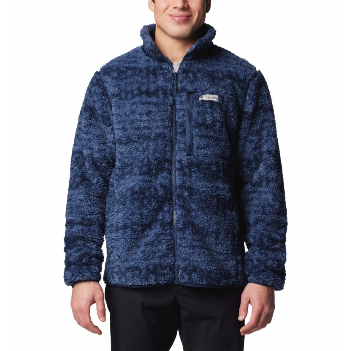 Columbia Mens Blue Winter Pass Printed Fleece II Jacket