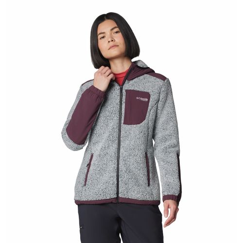 Columbia Womens Grey Omni-Heat Arctic Arctic Crest Sherpa Full Zip Fleece  Jacket (S)