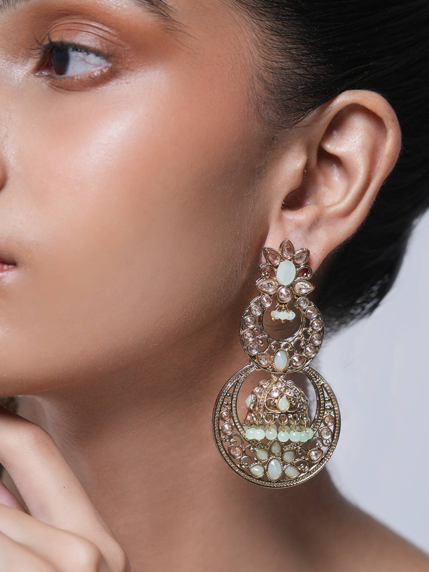 CAO JEWELLERY Multi-Color Reverse Ad Jhumki Style Earrings