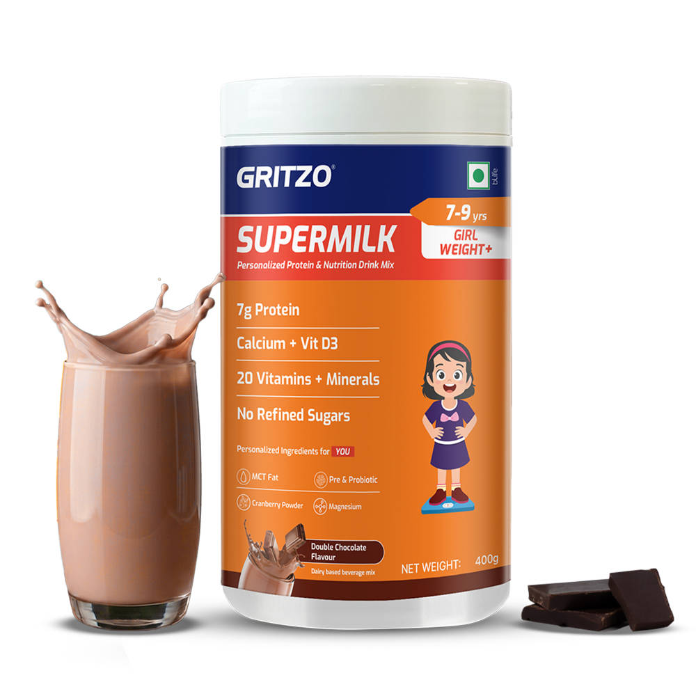 Gritzo Supermilk Weight+ For 7-9Y Girls - Double Chocolate