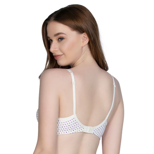 Buy Amante- Cotton Casuals Padded Non-Wired Lace T-Shirt Bra