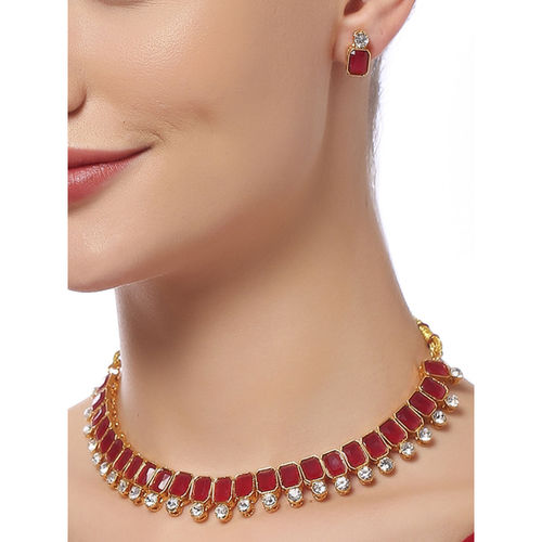 Tanishq Choker Necklace Ruby Jewellery Sets Gold Buy Yellow Chimes