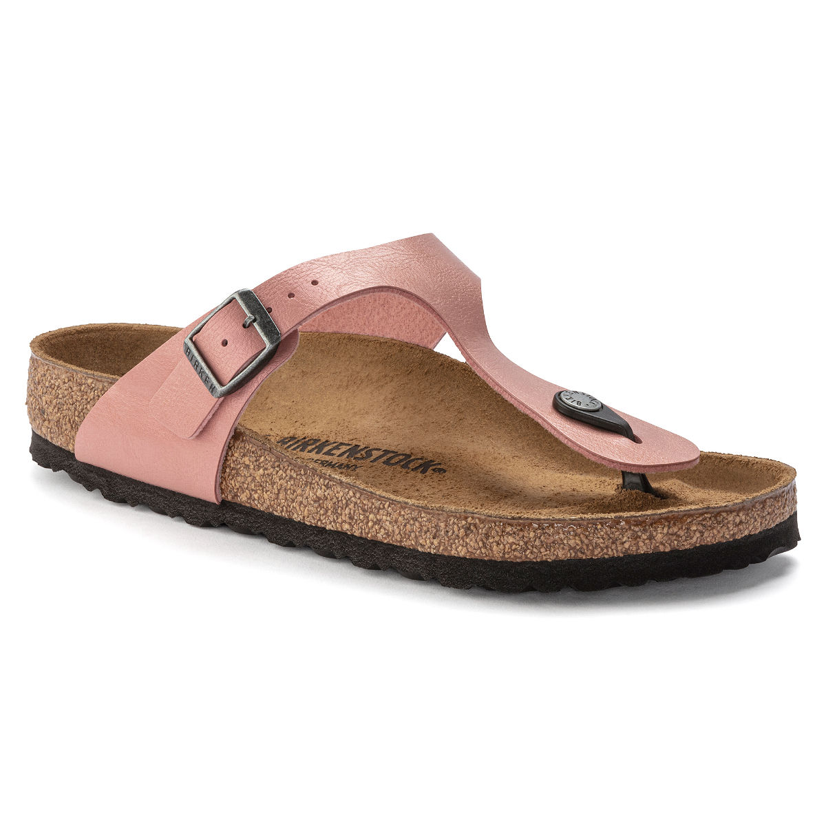 Buy Birkenstock Gizeh Big Buckle Blue Birko Flor Patent Regular Width Women  Thong Sandals Online