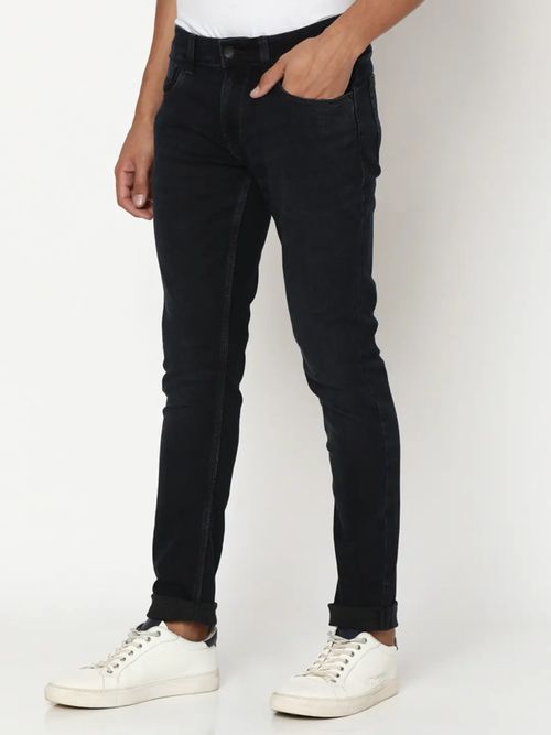 Buy Spykar Men Dark Navy Blue Cotton Slim Fit Jeans Skinny Online