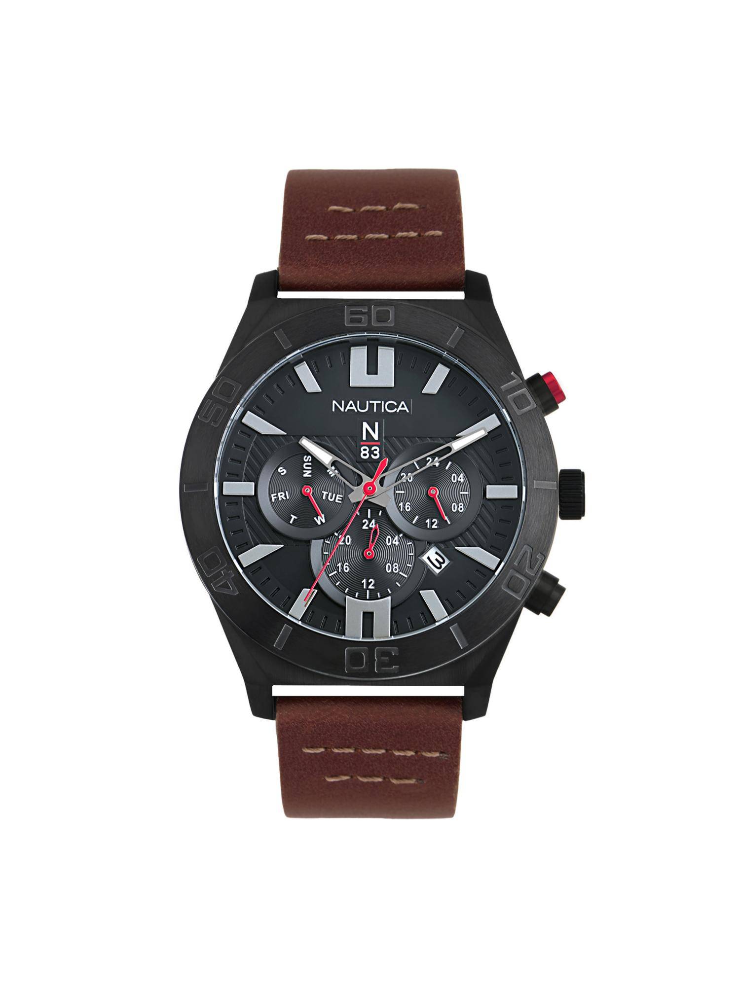 Nautica Men N83 Sporty Black Dial Analog Watch - NAPMYF332 (M)