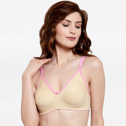 Buy Quttos Wirefree T-Shirt Non Padded Bra - Nude Online