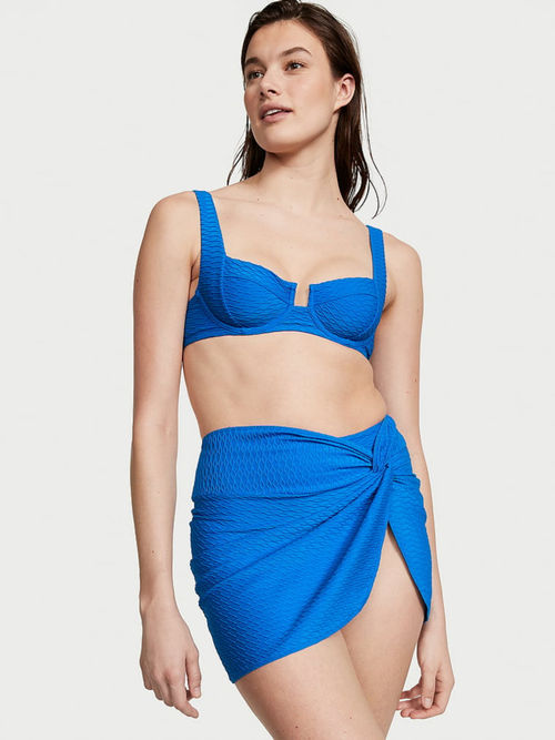Buy Victoria's Secret Women Blue Full Coverage Bikini Top Online