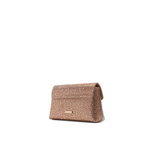 Buy Aldo Blingita Rose Gold Womens Clutch with Detachable Chain Online