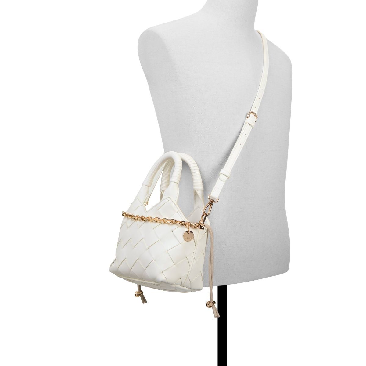 Buy Aldo Royffe White Womens Bucket Bag with Detachable
