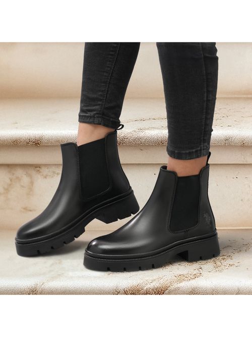 Buy POLO Women Black Renata Chelsea Boots Online
