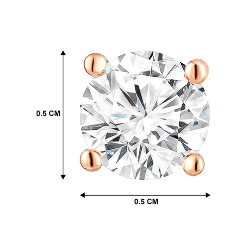 Buy Peora Rose Gold Plated Cubic Zirconia Stud Earring Online