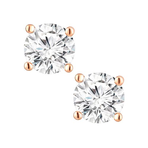 Buy Peora Rose Gold Plated Cubic Zirconia Stud Earring Online