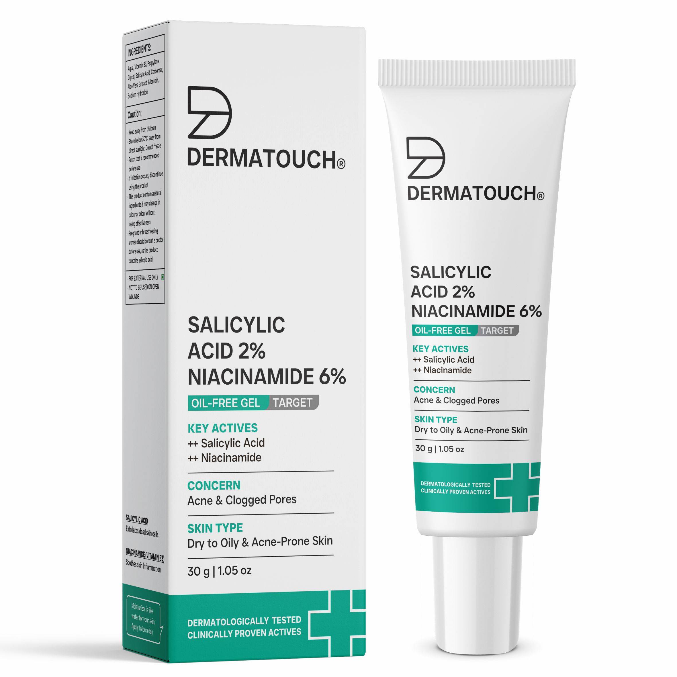 Dermatouch Salicylic Acid 2% Niacinamide 6% Anti-Acne Oil-Free Gel