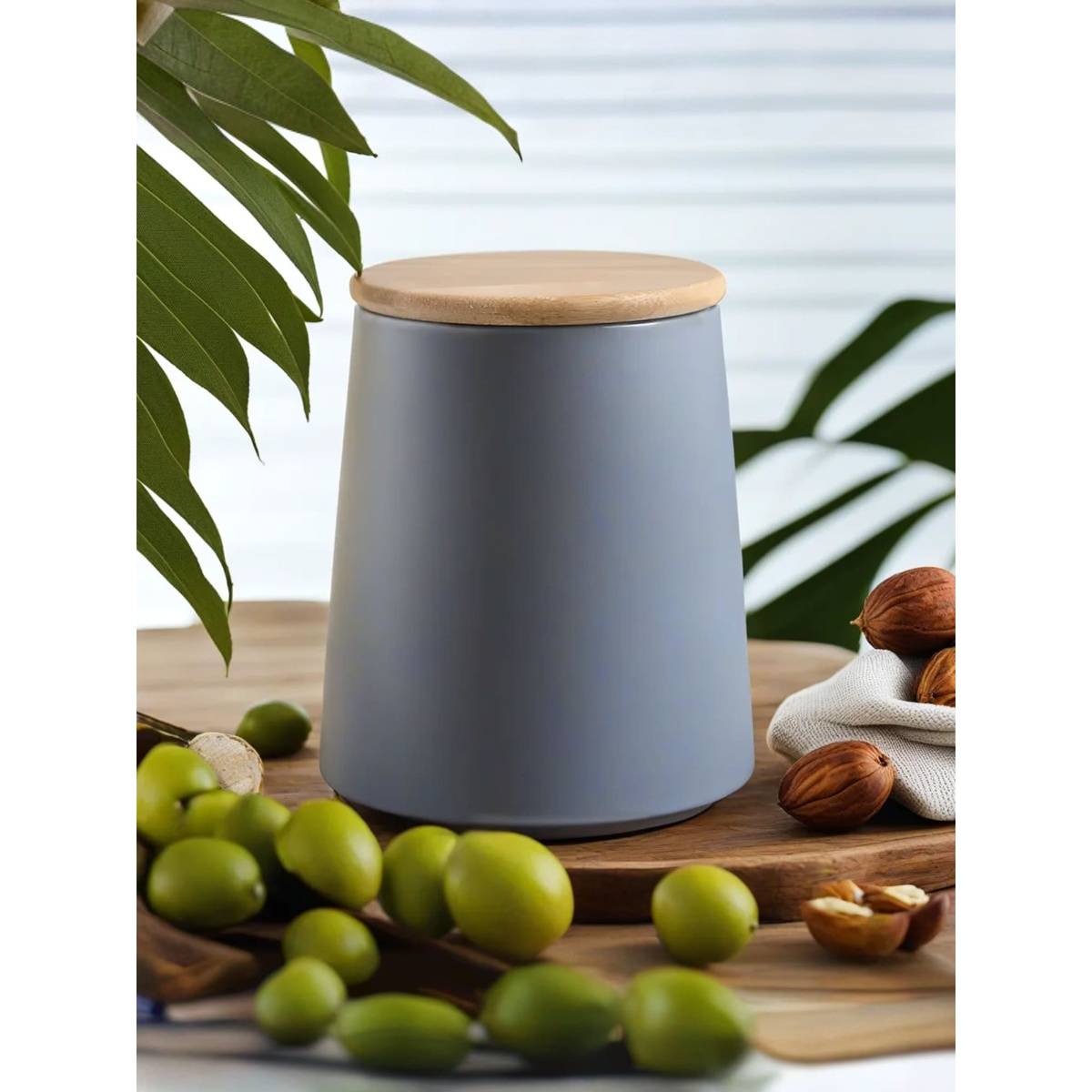 The Better Home Ceramic Jar 700ml Grey YX02-M-GY
