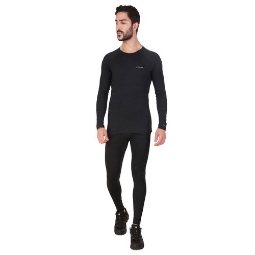 Columbia Men Black Heavyweight Stretch Long Sleeve Thermal Top (S)