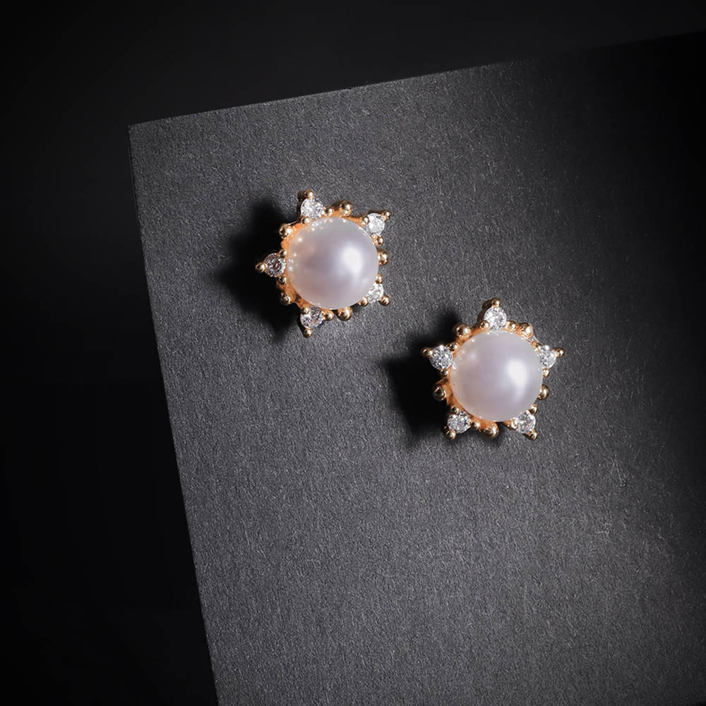 Carlton London Fashion Jewellery Gold Earrings