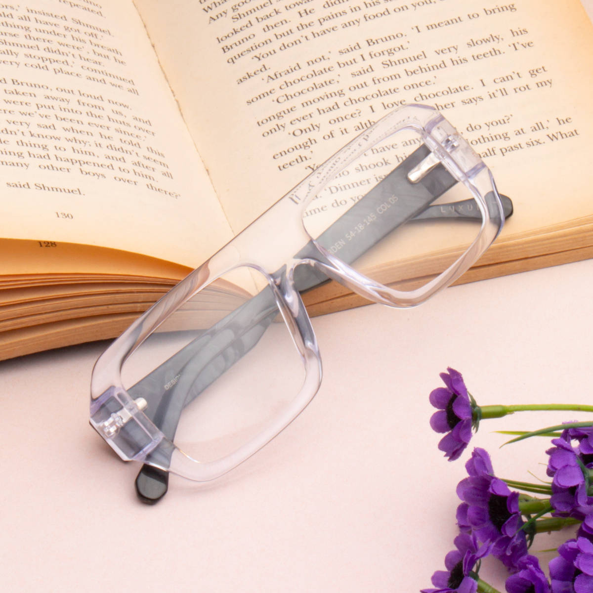 TED SMITH Transparent Aviator Premium Italian Acetate Frame For Unisex (ARDEN_C5)
