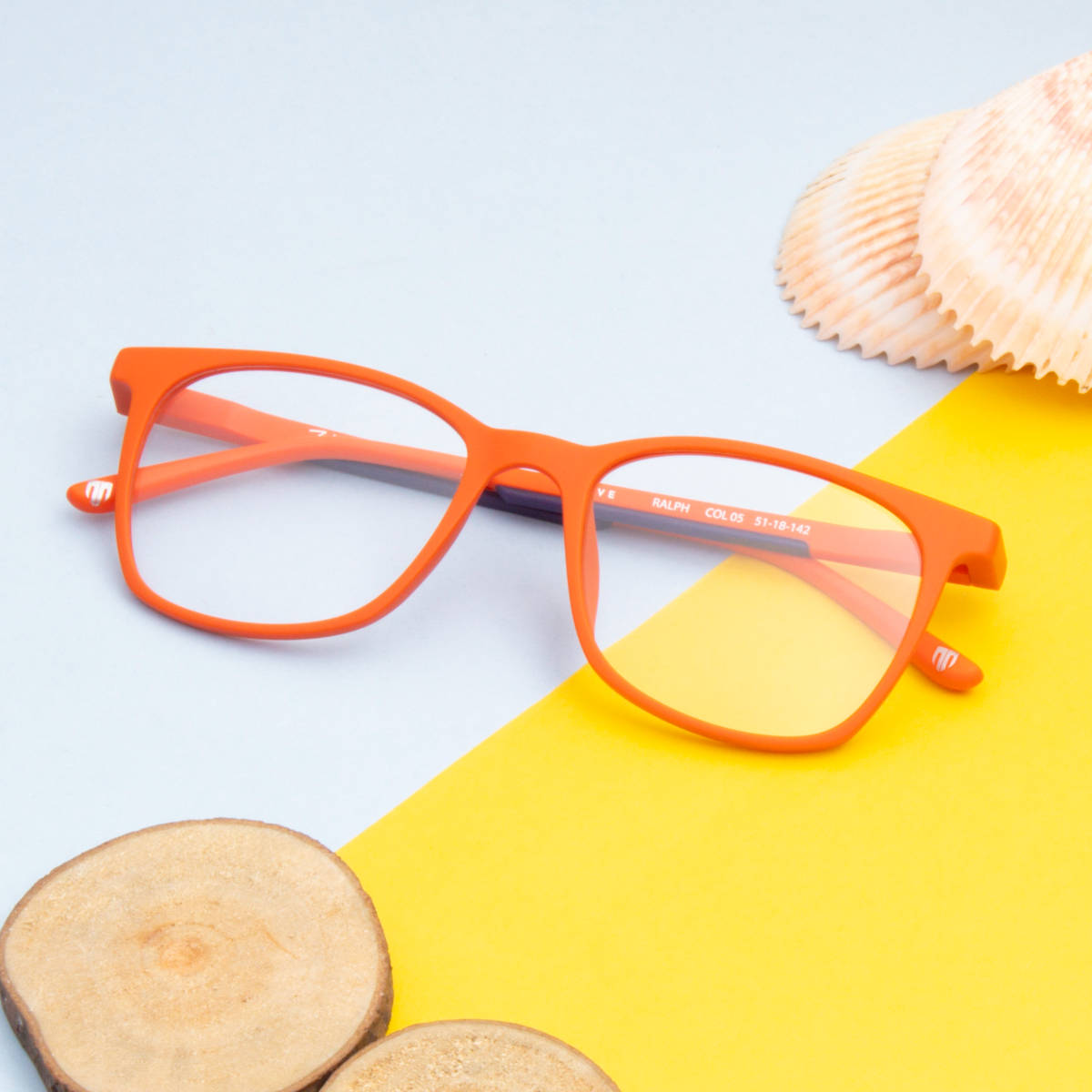 TED SMITH Orange Square Tr90 Frame For Unisex (RALPH_C5)