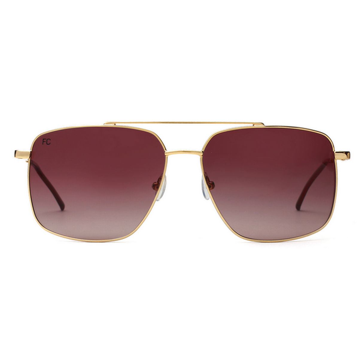 Genevive Square Sunglasses | Meringue & Brown Gradient | DIFF Eyewear