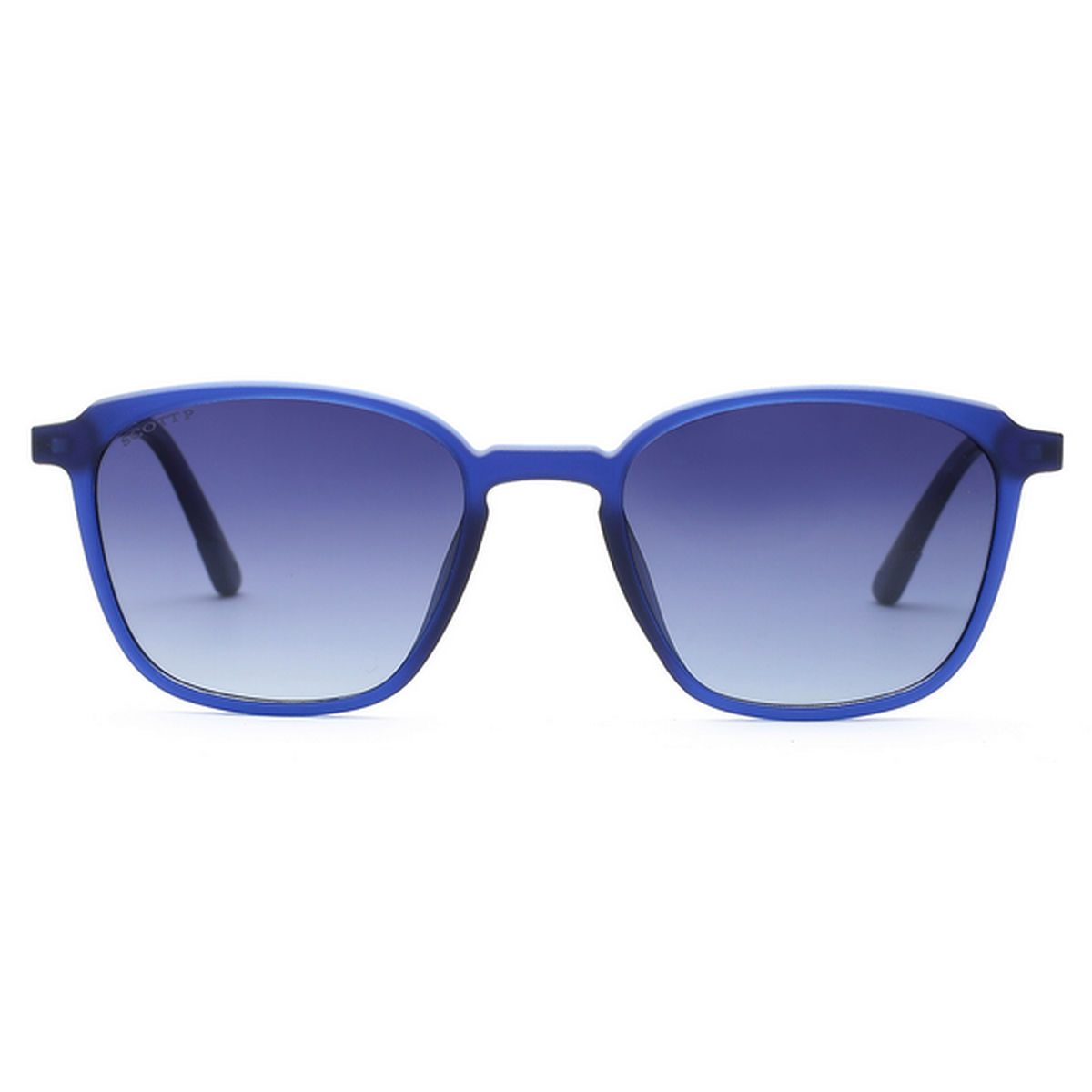 Bling Moon Blue Round Sunglasses - Polarized Blue Lens With Black Top Bar  Frame