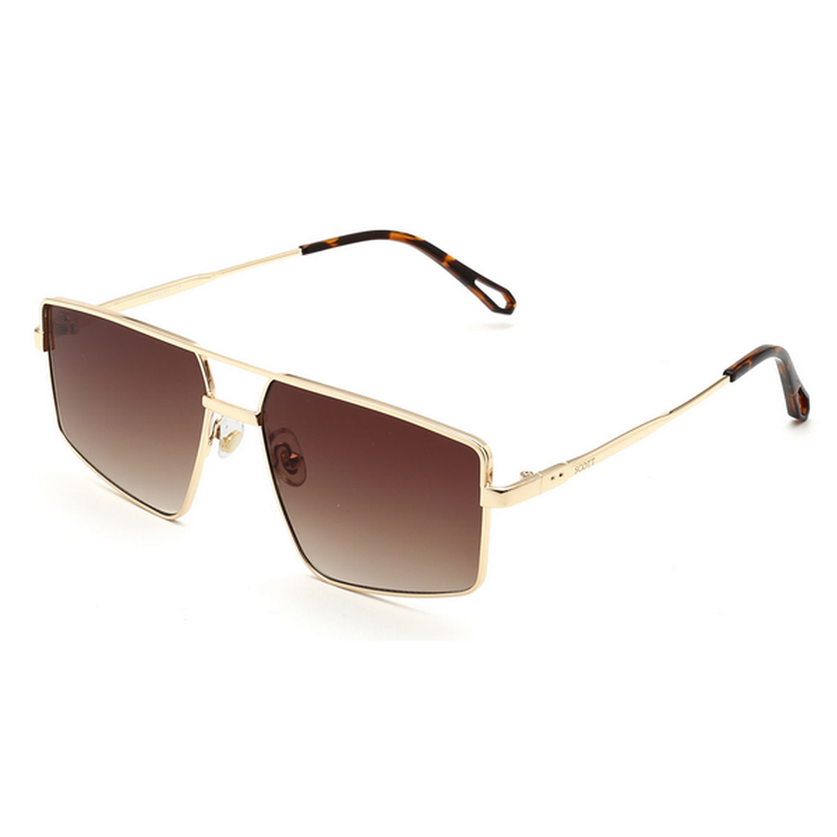 Buy ROYAL SON Square Black Gold Glasses for Men Women Sf0086-C4 Online