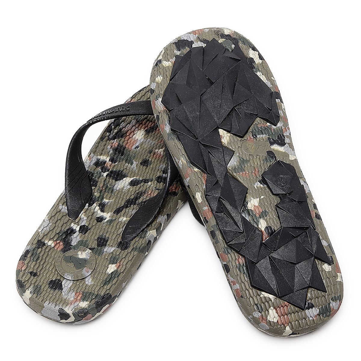 Mens camo best sale flip flops