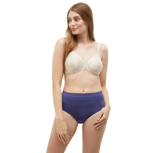Buy Wacoal Awareness Non-Padded Wired Full Coverage Full Support Everyday  Comfort Bra - Beige (42F) Online