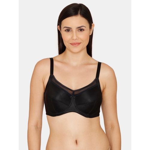 Buy Zivame True Curv Double Layered Wired Full Coverage Super Support Bra -  Black Online