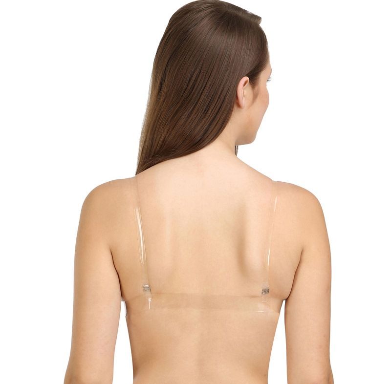 Intimacy Low Coverage Strap Free Multioptional Transparent Padded Back