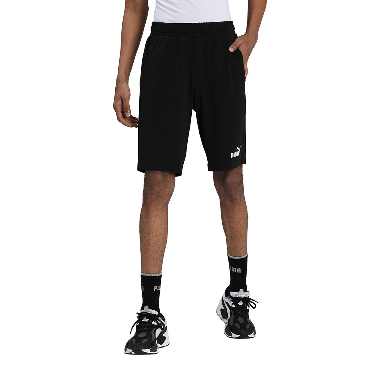 Puma ESS Jersey Mens Black Casual Shorts (L)