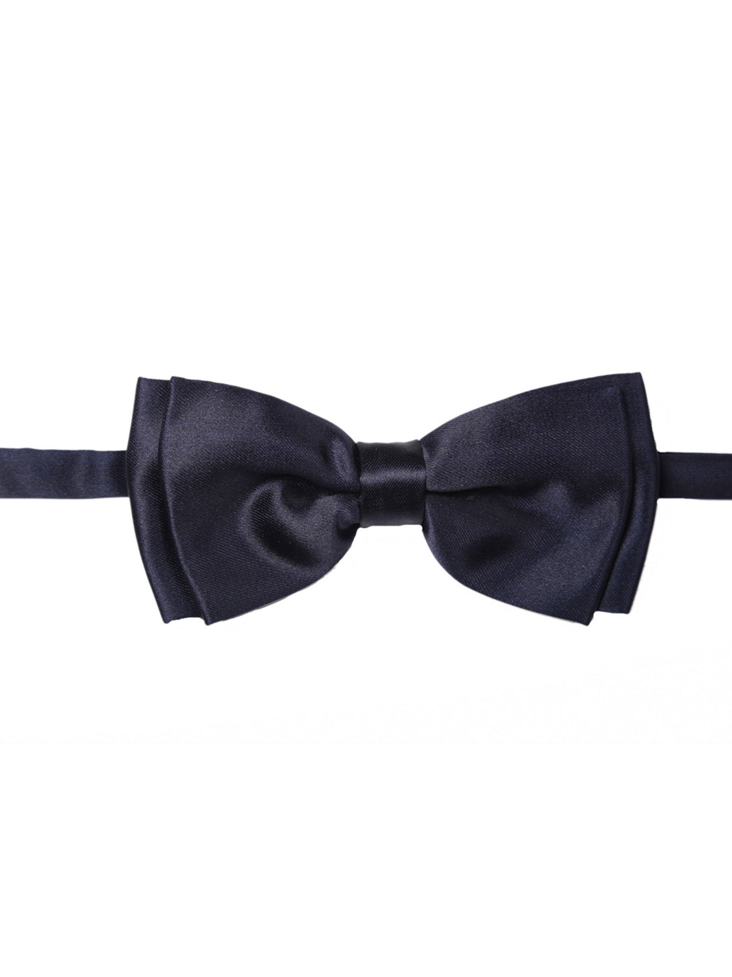 Tossido Navy Blue Designer Woven Micro Fiber Bow Tie