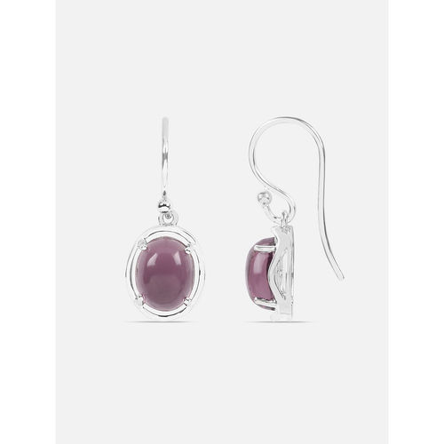 Buy Mia by Tanishq Purple Pop Silver Drop Earrings Online