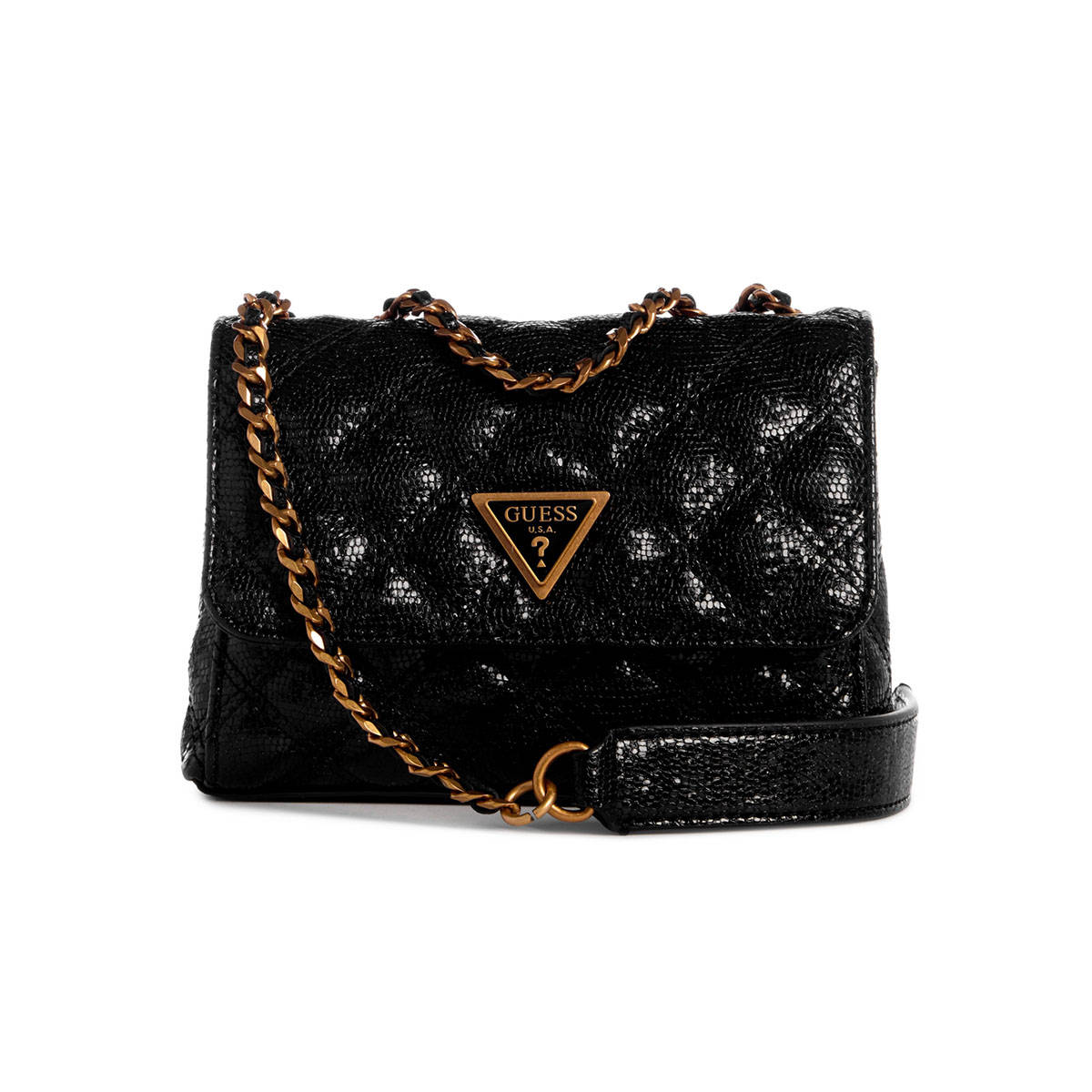 Guess Black Textured Sling Bag