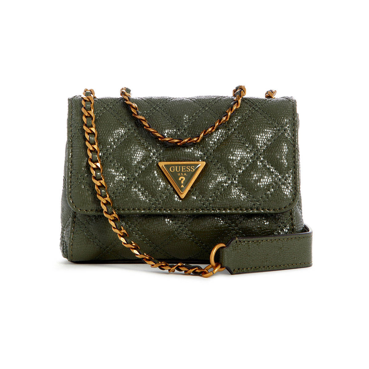 Guess Olive Textured Sling Bag