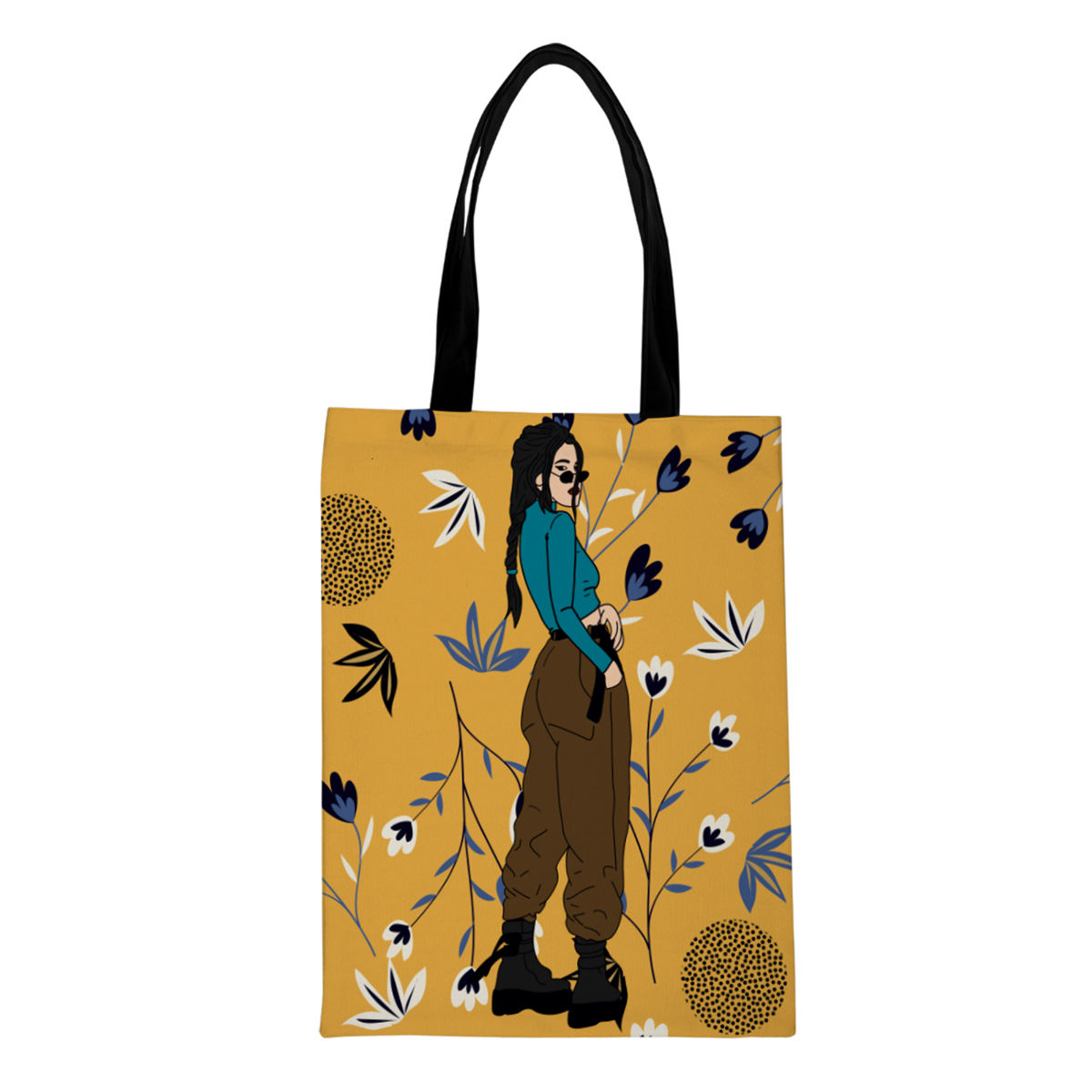 Crazy Corner Flowers Design Tote Bag for Women & Girls (16x14 Inches) (Multi-Color) At Nykaa, Best Beauty Products Online