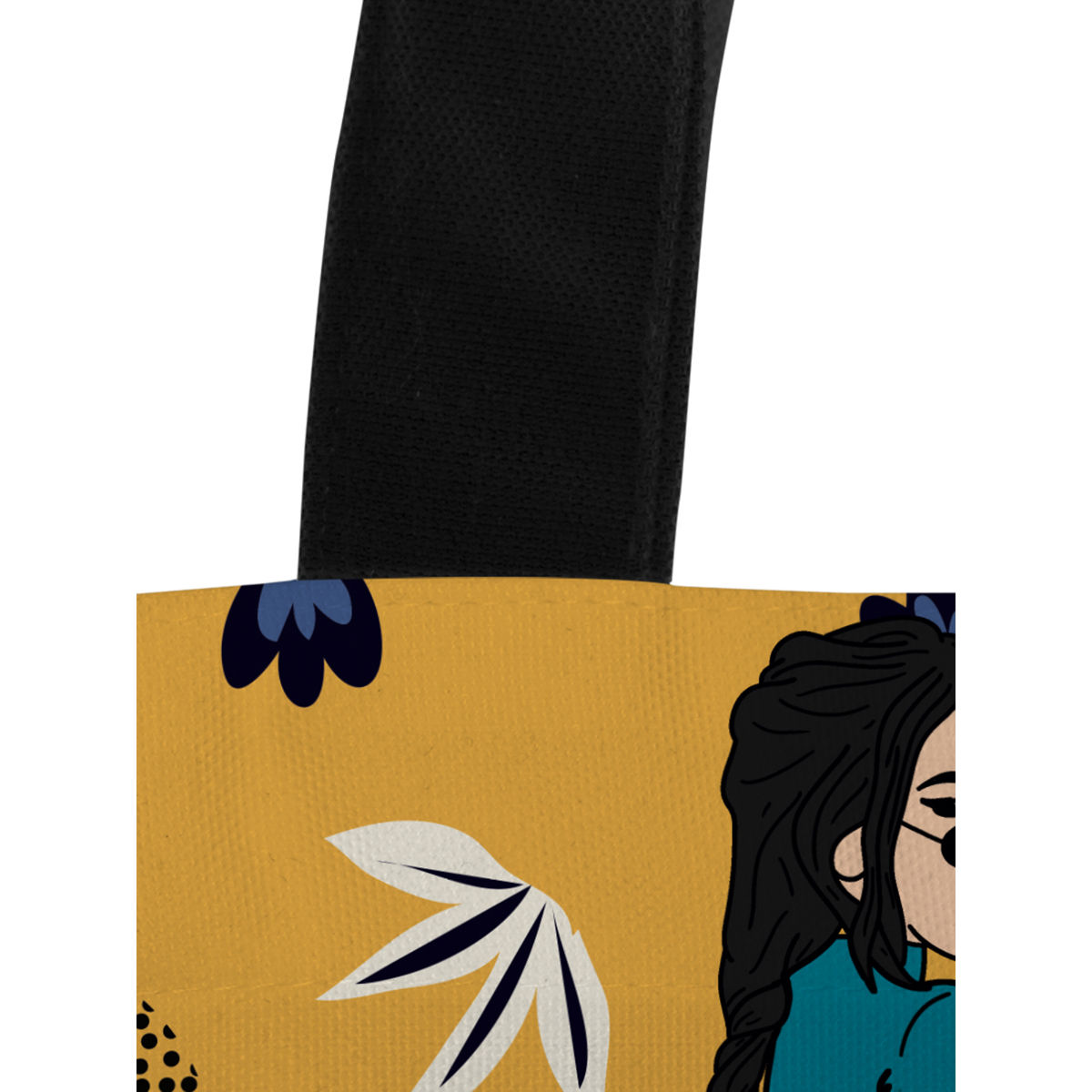 Buy Crazy Corner Girl With Long Hair Printed Tote Bag for Women & Girls