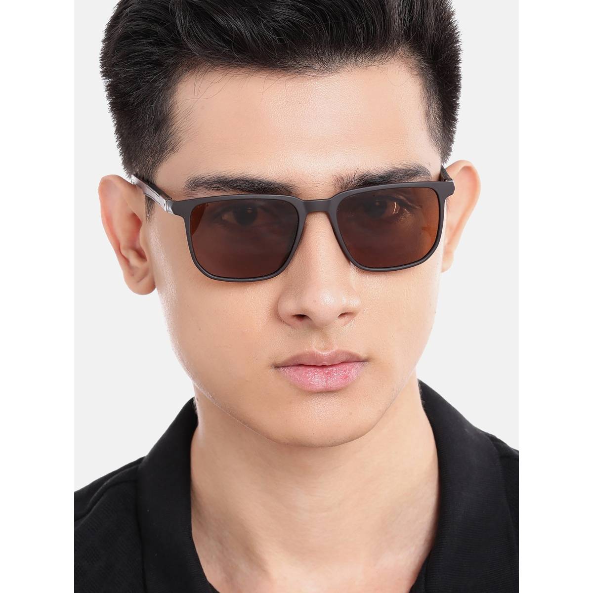 Carlton London Brown Toned with Brown Polarised Lens Wayfarer Sunglasses (CLSM487)