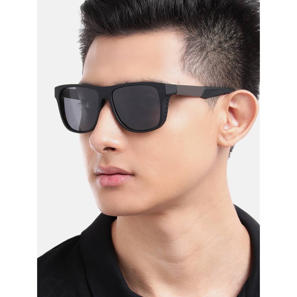 Carlton London Black with Polarised Lens Wayfarer Sunglasses (CLSM494)