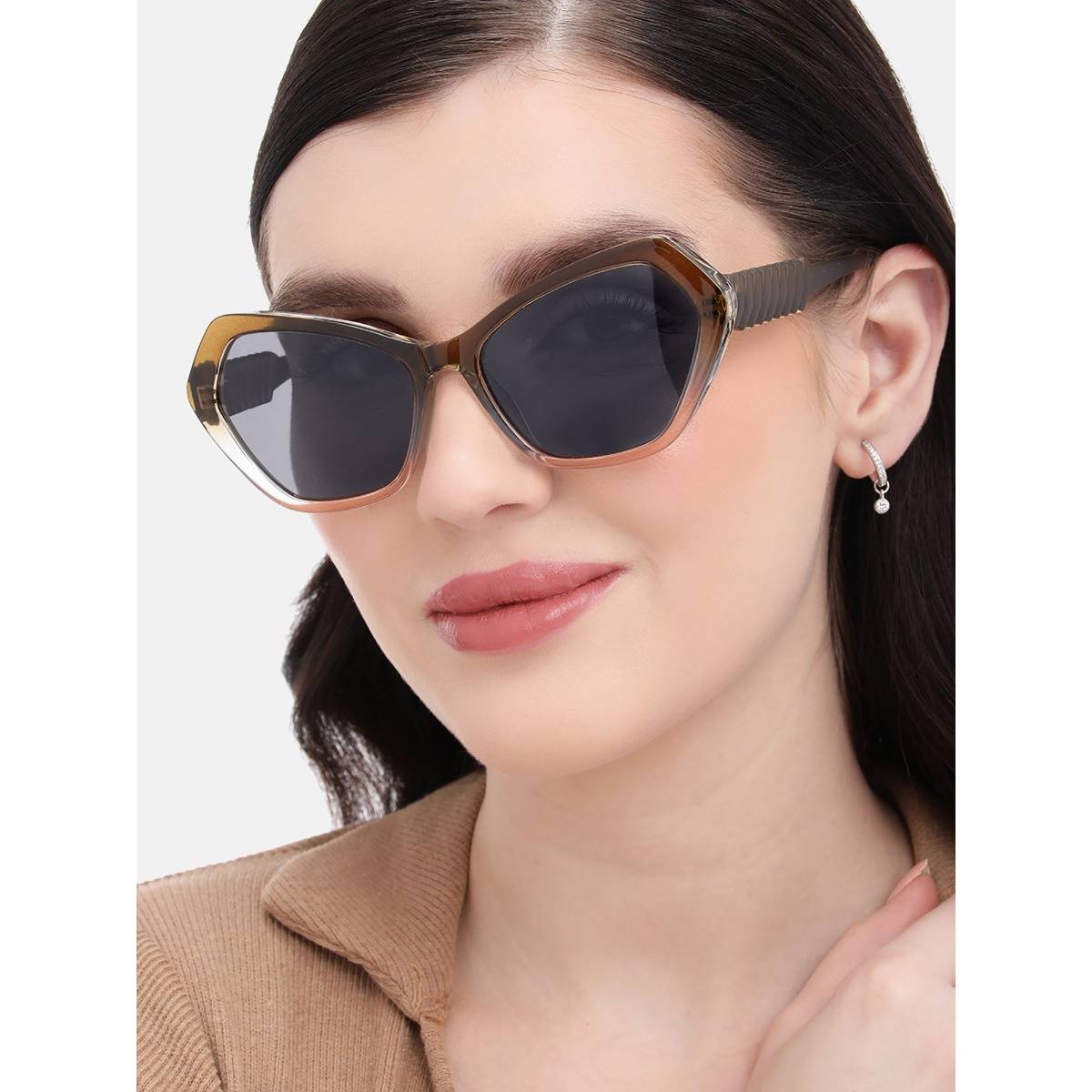Carlton London Multi Toned with Polarised Lens Butterfly Sunglasses (CLSW454)